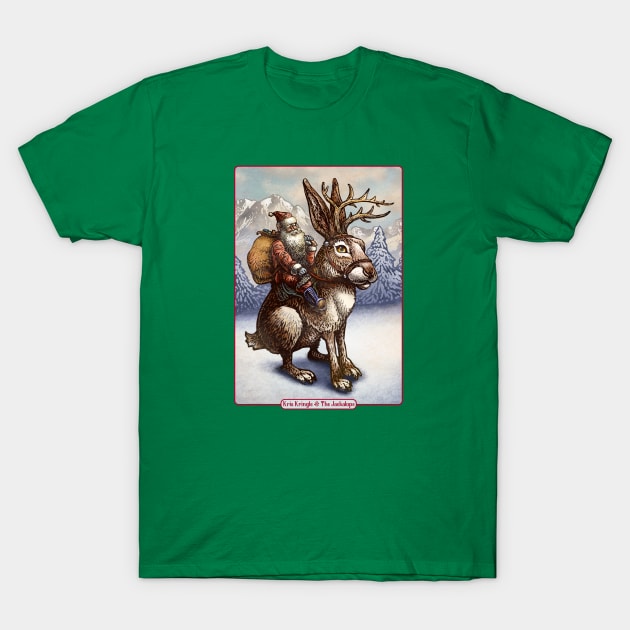 Kris Kringle and the Jackalope T-Shirt by ChetArt